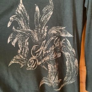 NWOT Womens L Large Harley Davidson long sleeve flown top shirt